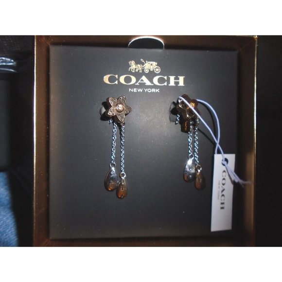 2017 Coach Wildflower Drop Multicolor Dangle Earrings Brand New in box - Picture 1 of 7